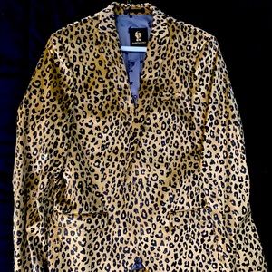 Men’s Cheetah Print Blazer 42R
